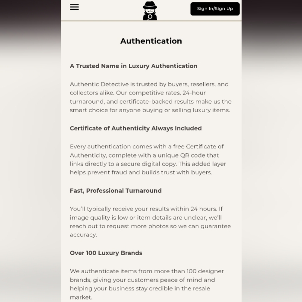 Authentication COA Service - Picture 2 of 2